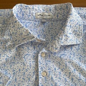 Peter Millar Casual Shirt with Blue Patterns